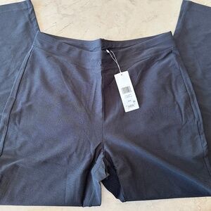 NWT EILEEN FISHER Slim Ankle Pant Size M Stretch-Crêpe Dark Gray "Graphite" $168